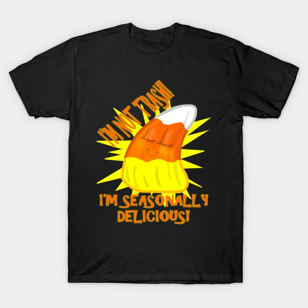 Candy Corn I'm Not Trash T-Shirt by BJSizemore